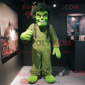 Máscara de Frankenstein com macacão e jaqueta - Mascotes de Frankenstein - REBROKO_409891 - RedBrokoly.com