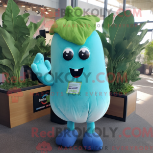 Mascot character of a Cyan...