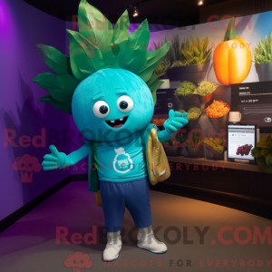 Mascot character of a Cyan...