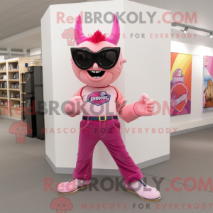 Mascot character of a Pink...