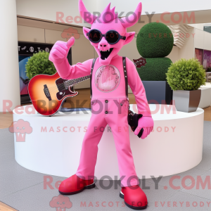 Mascot character of a Pink...