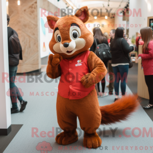 Maskottchen eines roten...
