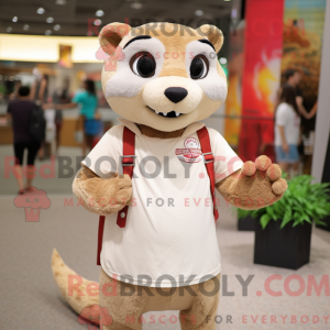 Mascot character of a Beige...