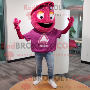 Maskotki av en magenta...