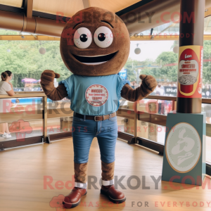 Mascot character of a Brown...