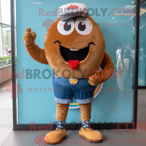 Mascot character of a Brown...