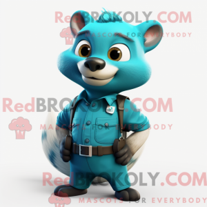 Mascot character of a Cyan...