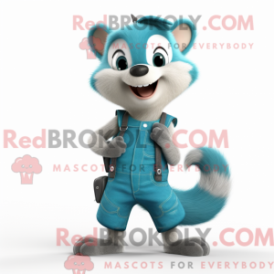 Mascot character of a Cyan...