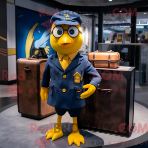 Mascot character of a Navy...