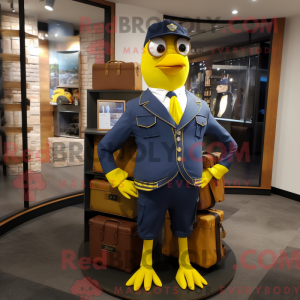 Mascot character of a Navy...