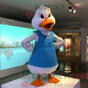 Mascottefiguur van een gans...