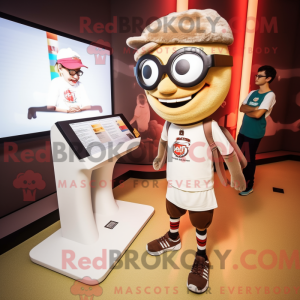 Mascot character of a Tan...