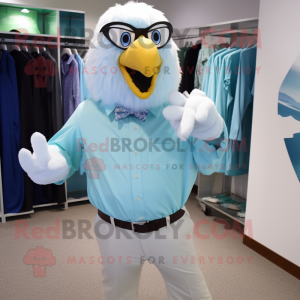 Cyan-Adler Maskottchen...