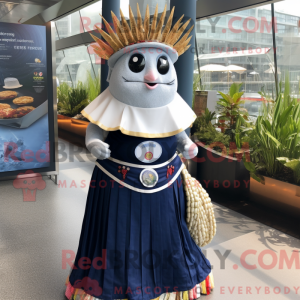 Mascot character of a Navy...