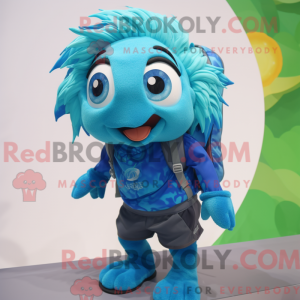 Mascot character of a Cyan...