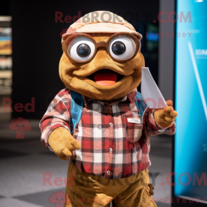 Mascot character of a Brown...