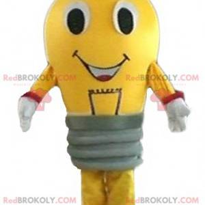 Mascote gigante de bulbo amarelo e vermelho - Redbrokoly.com