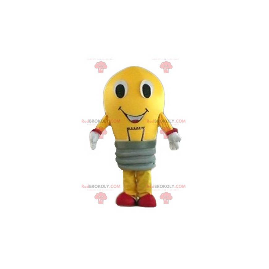 Mascote gigante de bulbo amarelo e vermelho - Redbrokoly.com