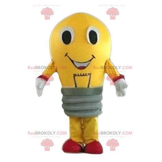 Mascote gigante de bulbo amarelo e vermelho - Redbrokoly.com