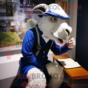 Maskottchen einer blauen...