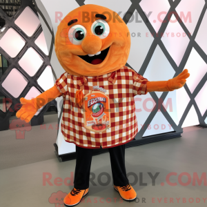 Maskotkarakter af en orange...