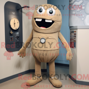 Mascot character of a Tan...