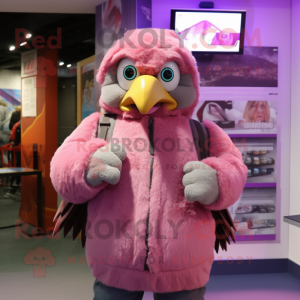 Pink Eagle mascotte kostuum...