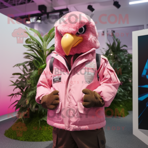 Pink Eagle mascotte kostuum...