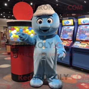 Mascot character of a Blue...