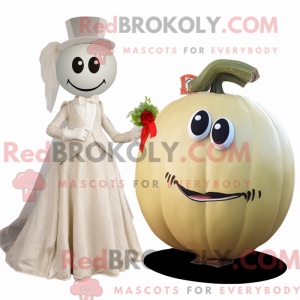 Mascot character of a Beige...