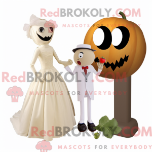 Mascot character of a Beige...