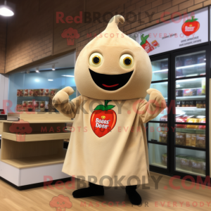 Mascot character of a Tan...