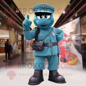 Teal Army Soldier mascotte...