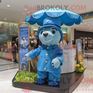 Maskottchen eines blauen...
