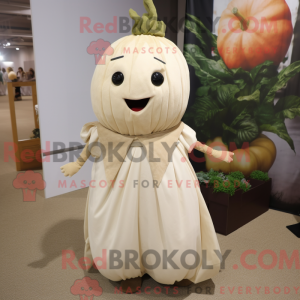 Maskotkarakter av en beżowy...