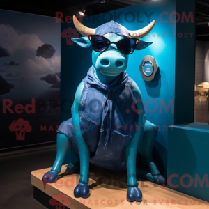 Maskottchen eines blauen...