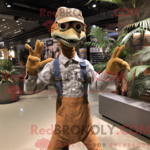 Mascot character of a Brown...