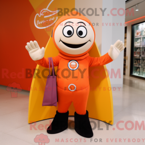 Maskotkarakter af en orange...