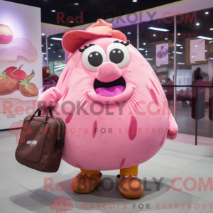 Mascot character of a Pink...