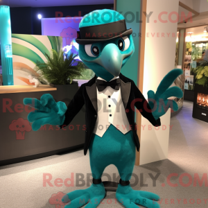 Mascot character of a Teal...
