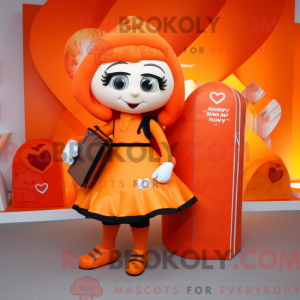 Maskotkarakter af en orange...