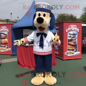 Mascot character of a Navy...