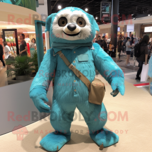 Teal Giant Sloth mascotte...