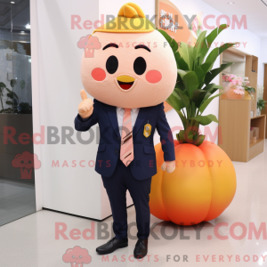 Maskot-karakter af en Peach...