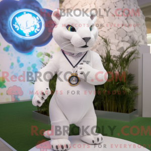 Maskot karakter af en hvid...