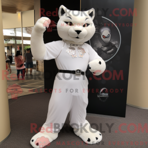 Maskot karakter af en hvid...