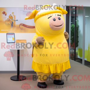Maskotkarakter af en Yellow...