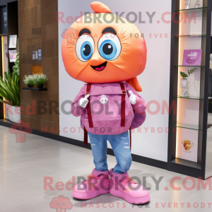 Mascot character of a Pink...