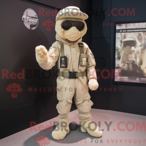 Mascot character of a Beige...