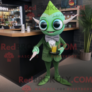 Mascot character of a Green...